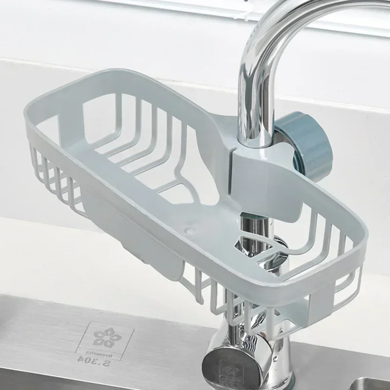 Verstelbare Aanrecht Afvoerrek Spons Opslag Kraan Houder Zeep Afdruiprek Plank Mand Organizer Badkamer Accessoires Hanger