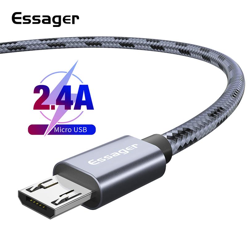 Essager micro cabo de carga usb cabo de data 3a cabo de carga rápida 0.25/1/2 m usbc micro cabo para todo o telefone android