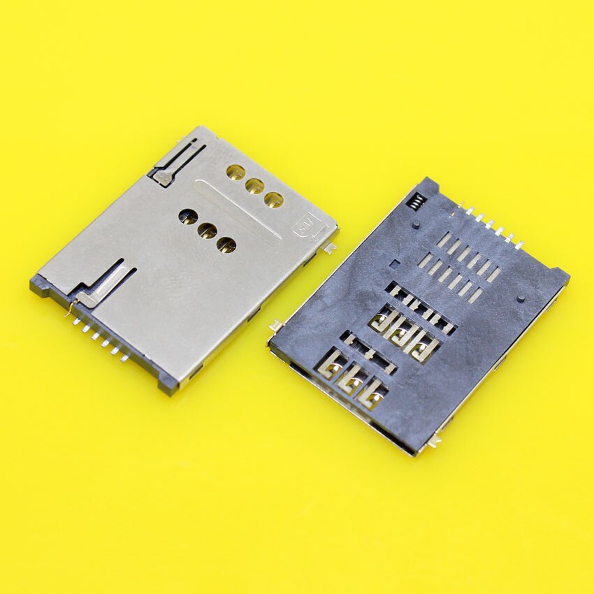 cltgxdd KA-096 Mobile Phone Sim card Slot 6P+1P Self Push sim 7P card socket Holder For Tablet PC Dual shell with column
