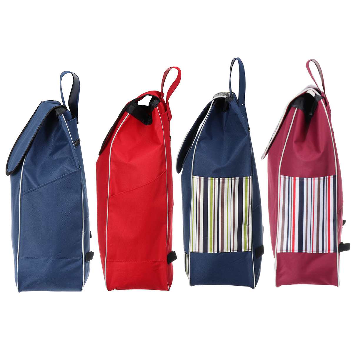 Foldable Shopping Trolley Bag Tote Cart Carts Trolley Bag Basket Luggage Rain Proof Thickened Canvas NO cluding Cart