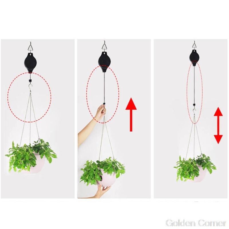 Optillen hangende orchideeënpot haak plant intrekbare hanger bloemenmand hangende gadget huis tuin  au24 20