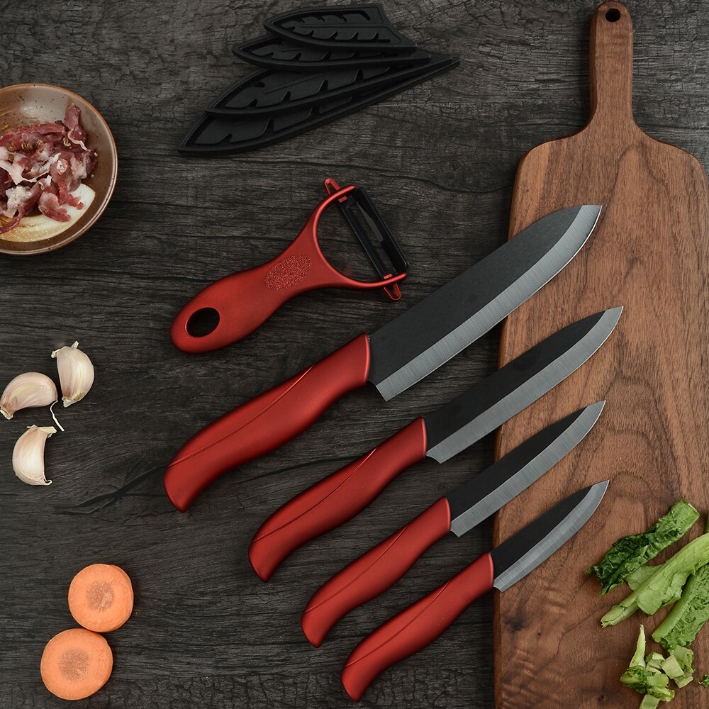 Keramik Messer 3 4 5 6 zoll Küchenmesser Set Peeler Zirkonia Schwarz Weiß Klinge Obst Koch Messer Vege Kochen werkzeug Stand Abdeckung Fall
