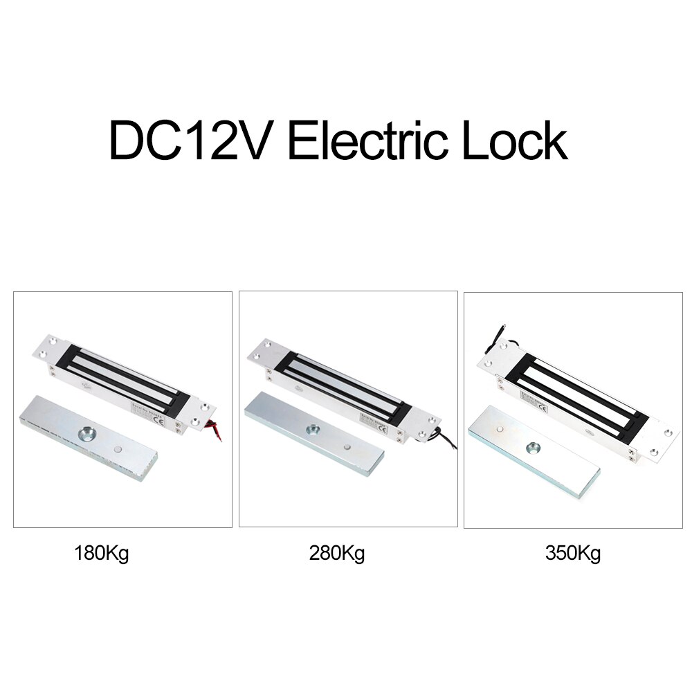 Single Door 12V Electric Magnetic Electromagnetic Lock Door Lock 350KG Tensile Force for Access Control