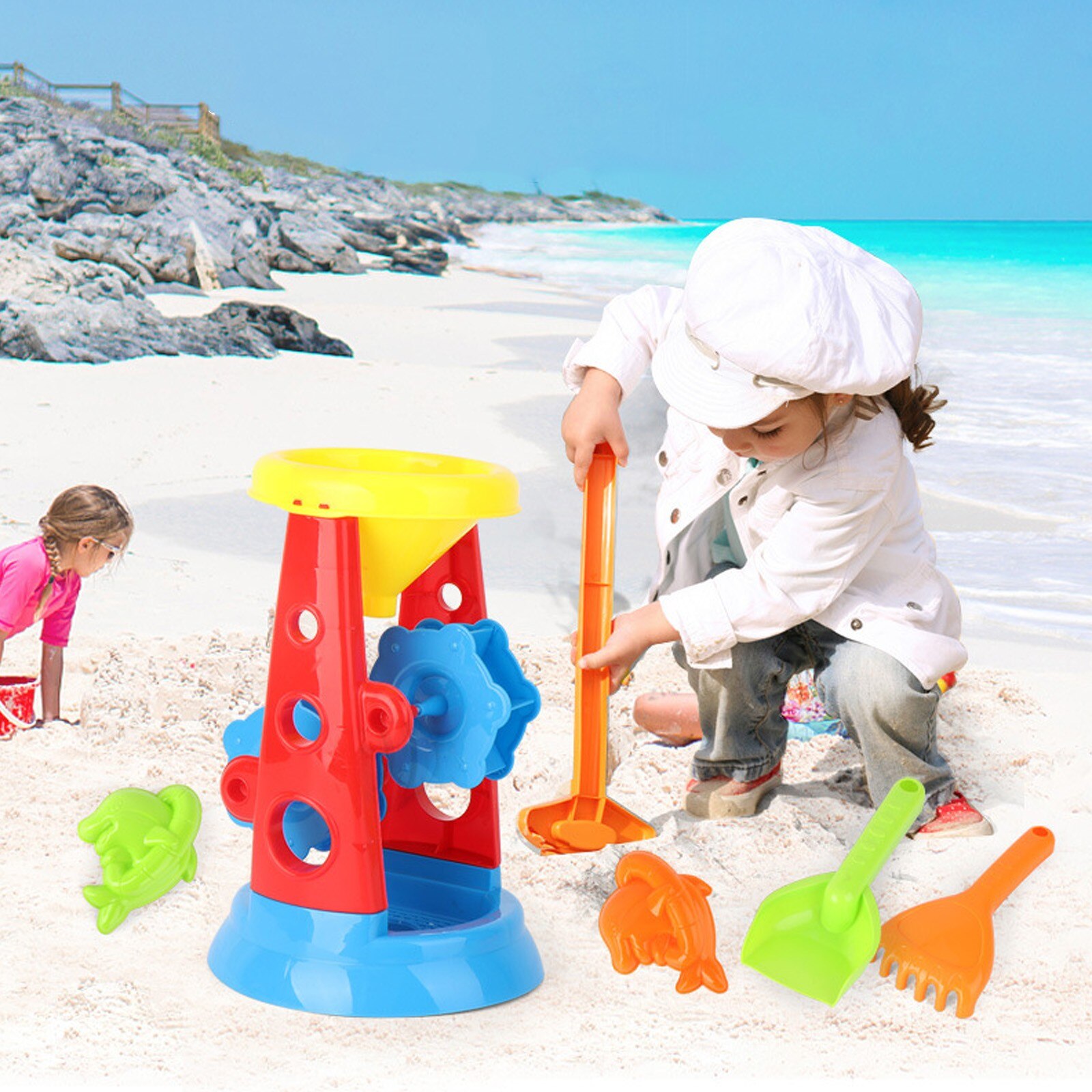 Kinetische Zand 5 Stuk Strand Speelgoed Zand Set Zand Play Zandbak Speelgoed Zomer Outdoor Speelgoed Set Voor Zand Strand Armatuur zand