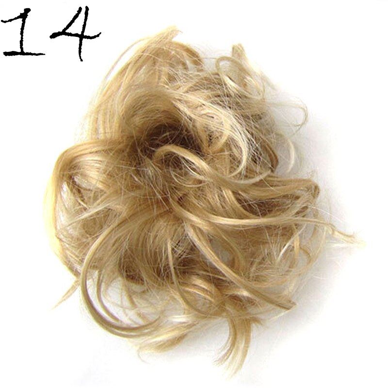Synthetic Hair Ring Messy Wrap For Hair Extension Donut Curly Rubber Band Languid Women Hair Tail Ponytail Accessory: JJF14