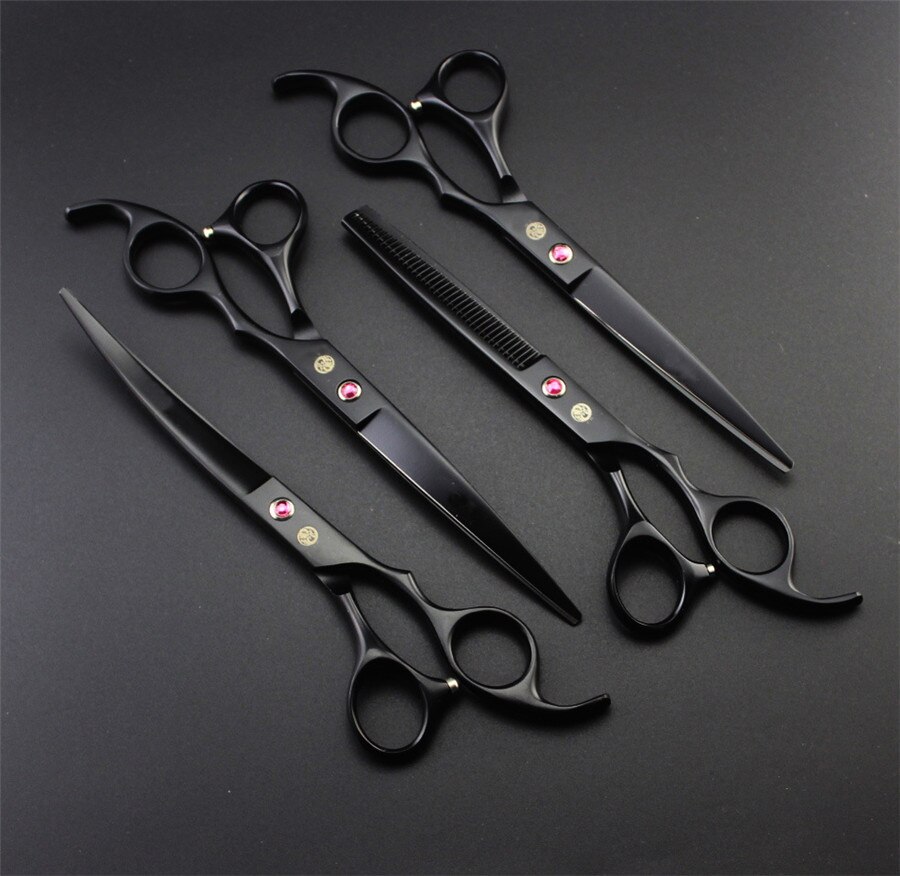 7inch Pet Dog Grooming Scissors Straight Thinning Curved Shears Pet Haircut Tools