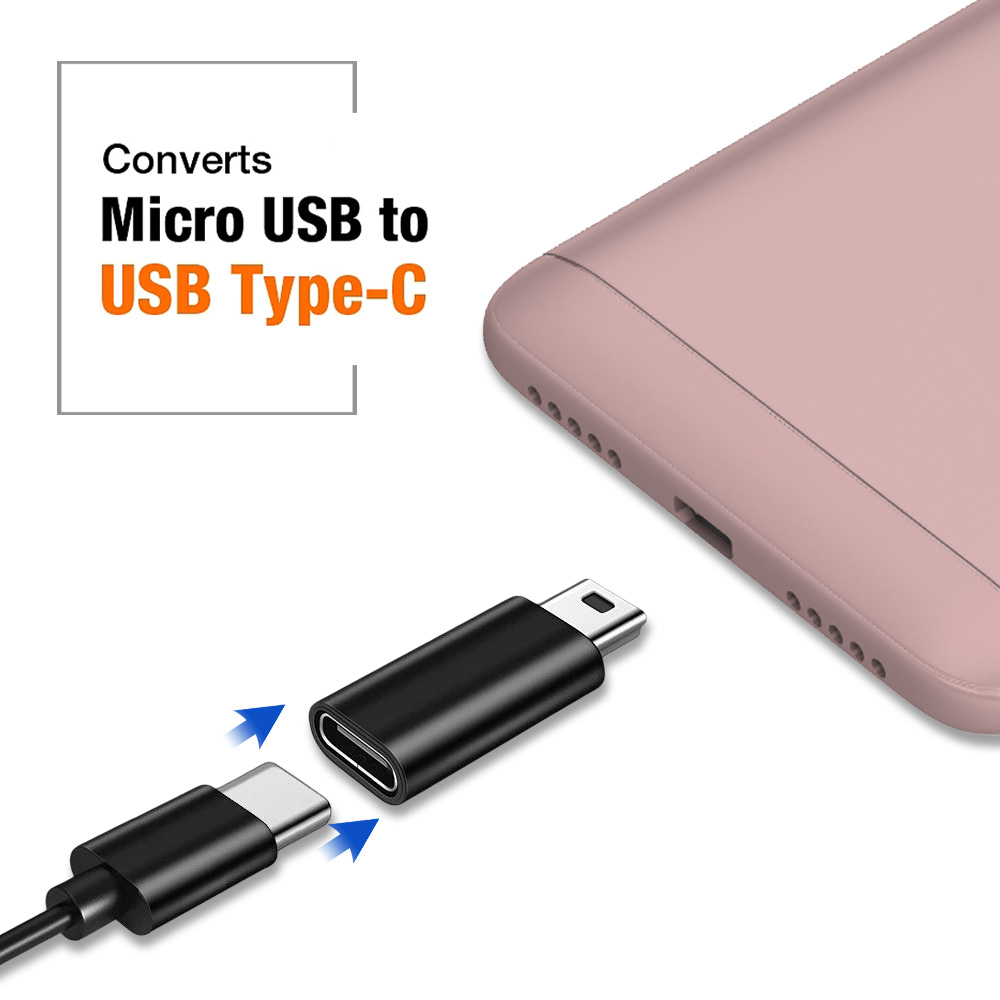 1/2Pcs Metal USB Type C to Micro USB Adapter Female Type-C to Male Mini Data Transfer Connector for Camera Phone OTG Conventer