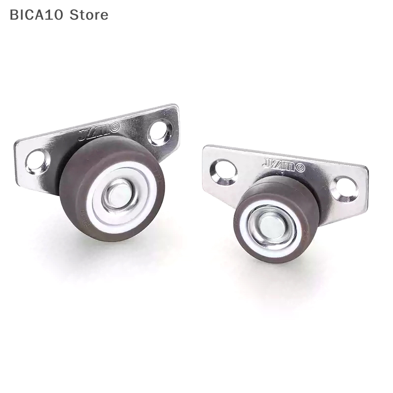 1/4Pcs Small Furniture Caster Wheels Low Profile Rubber Rolling Castor Wheel Mini Rigid Silent Caster Wheel for Cart Drawer
