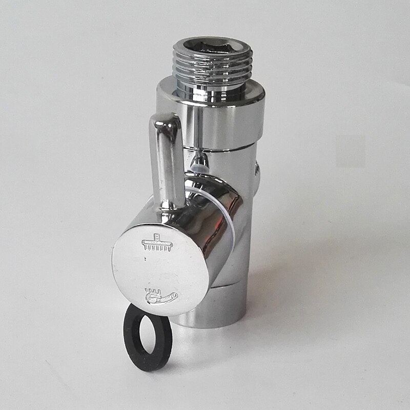 1/2" Brass Faucet Adapter Chrome Plated Bathroom Shower Faucet Accessories Water Diverter Ceramic Cartridge