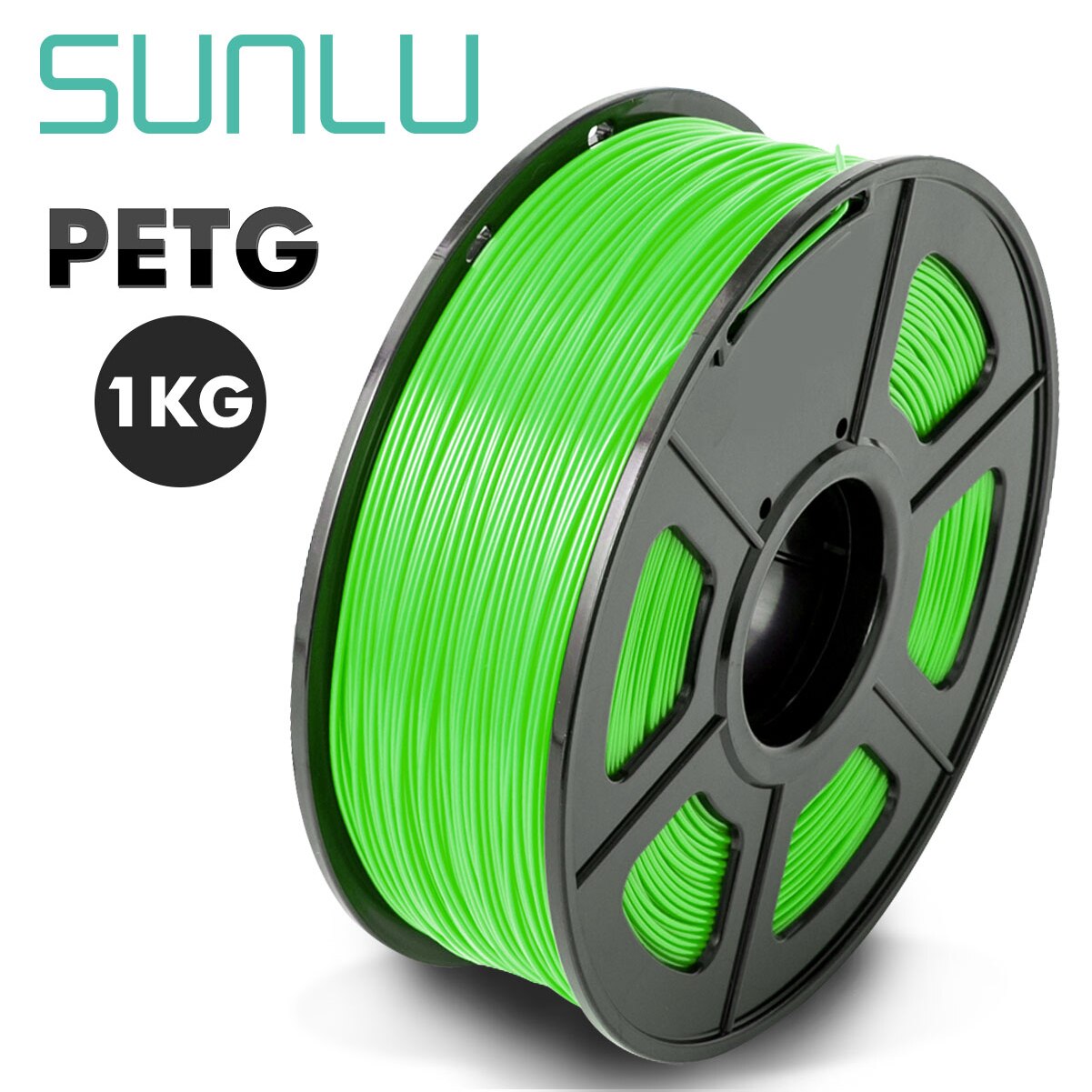 Sunlu Petg Gloeidraad 1.75 Mm Zwarte Kleur Petg 3D Printer Filament 1Kg Met Spool Lampshape Verbruiksartikelen: PETG-green