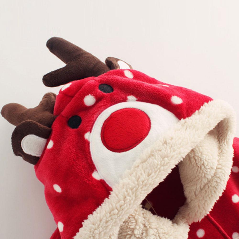 Ropa de invierno para niña, Sudadera con capucha, abrigo para bebé, trajes cálidos para niño, chaqueta gruesa de terciopelo, bonita, para Navidad de 4 a 12 años