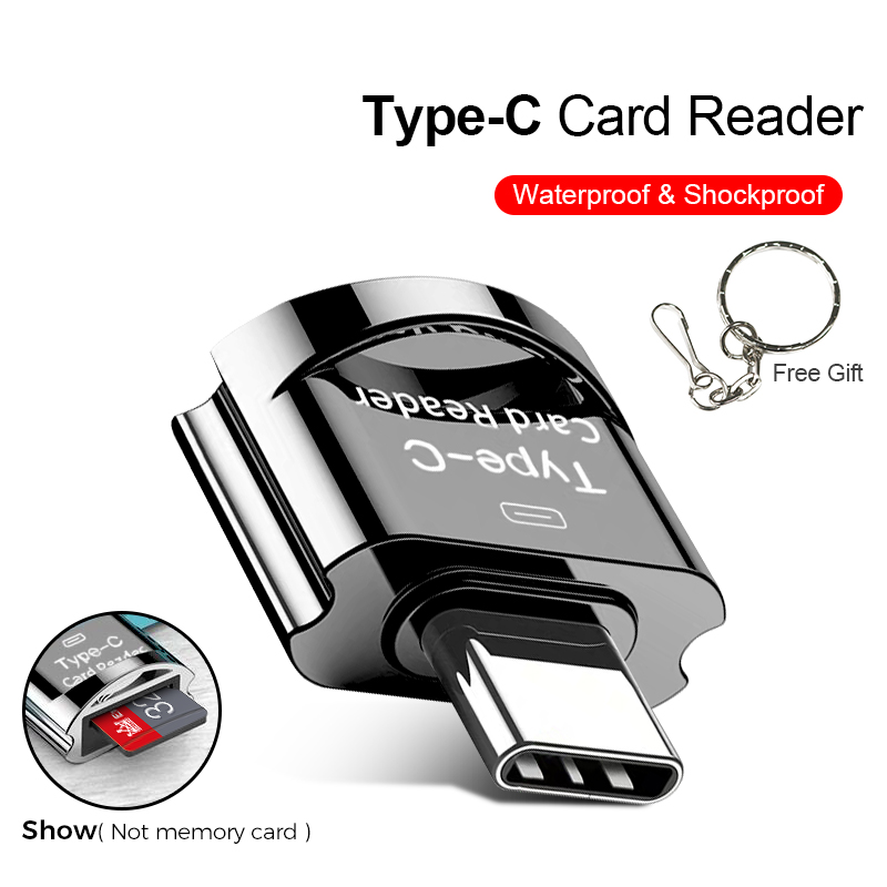 Czytnik kart pamięci USB Lampa błyskowa USB 2.0 / 3.0 / rodzaj C / Błyskawica / 2 w 1 mikro mini SD karta czytelnik robić kart SD / mikro TF karta: czarny