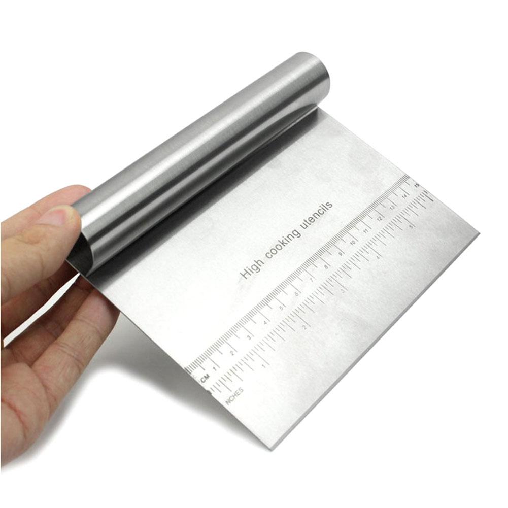 Stainless Steel Cake Scraper Pastry Cutters Baking Cake Cooking Dough Scraper Fondant Spatulas Edge DIY Baking Decorating Tools