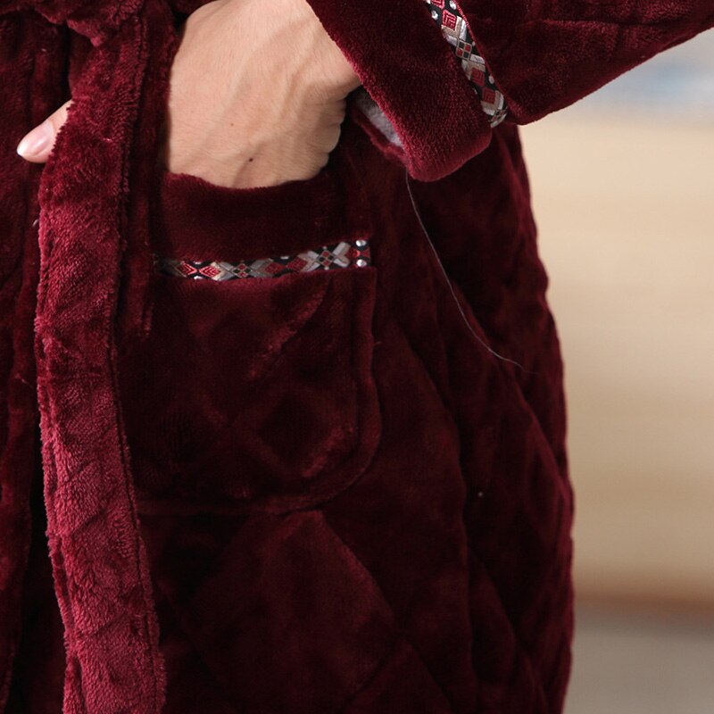 Autumn Winter Thick Warm Men Bathrobe Long Sleeve Mens Flannel Robe Casual Soft Comfortable Plus Size L-3XL Male Kimono Robe
