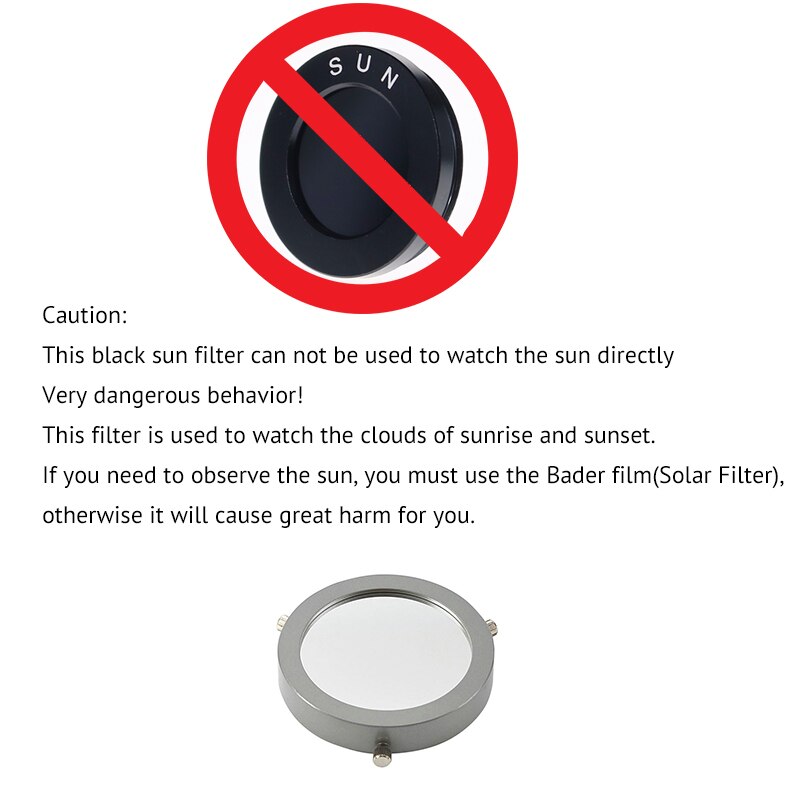 1.25 "Astro filtres de couleur noire pour télescopes astronomiques oculaires lentille planètes filtre de nébuleuse M28x0.6 métrique fil fin