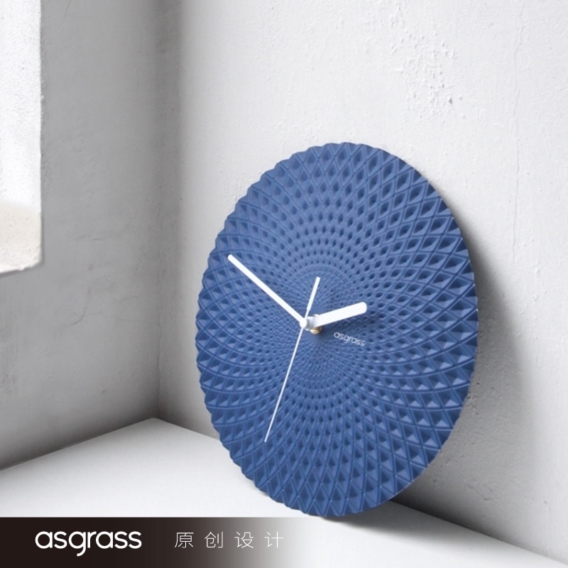 Blue Minimalist Wall Clock Living Room Large Silent Metal Wall Clock Modern Reloj Pared Grande Home Decor LL50WC