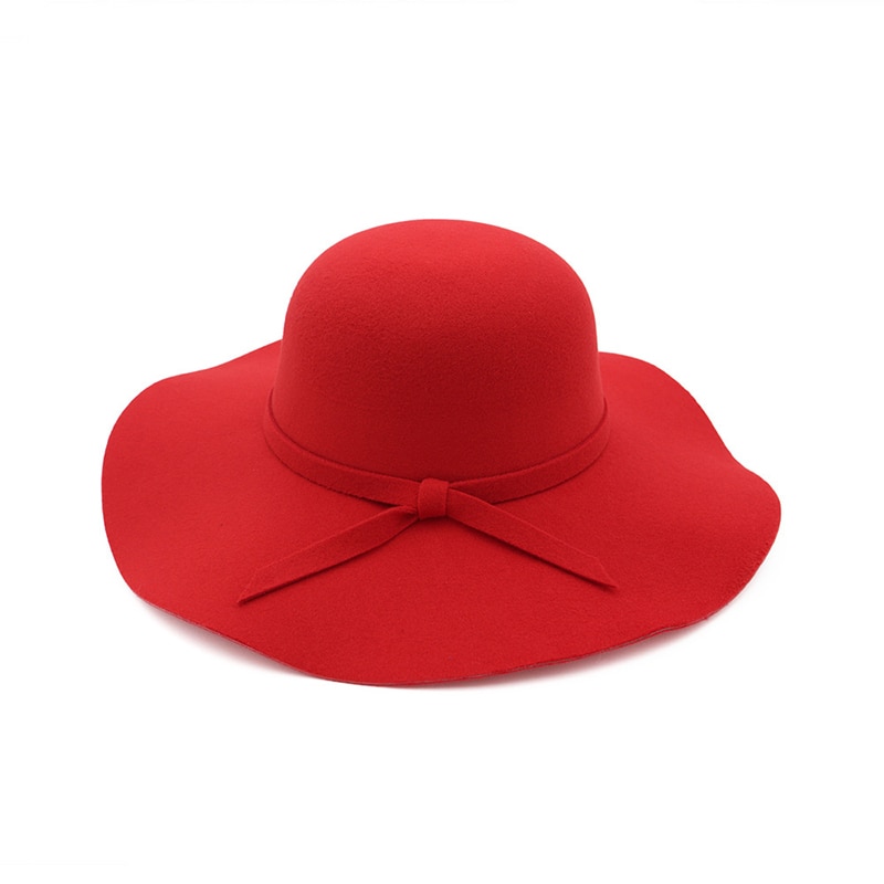 Talvihatut naisille ämpäri korkki pehmeä vintage leveä lieri villahuopa keilaaja fedora hattu floppy cloche naisten iso hattu kirkon lippis