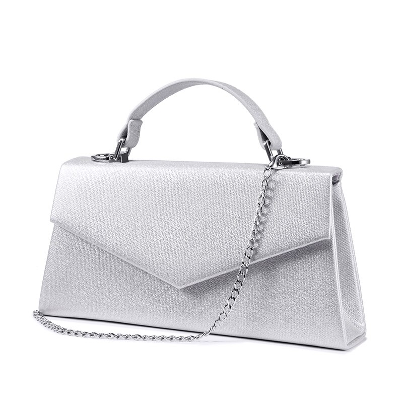 LOVEVOOK femmes sac à main poignée supérieure en cuir PU bandoulière sac de messager femme luxe concepteur sacs de soirée pour dames: Argent