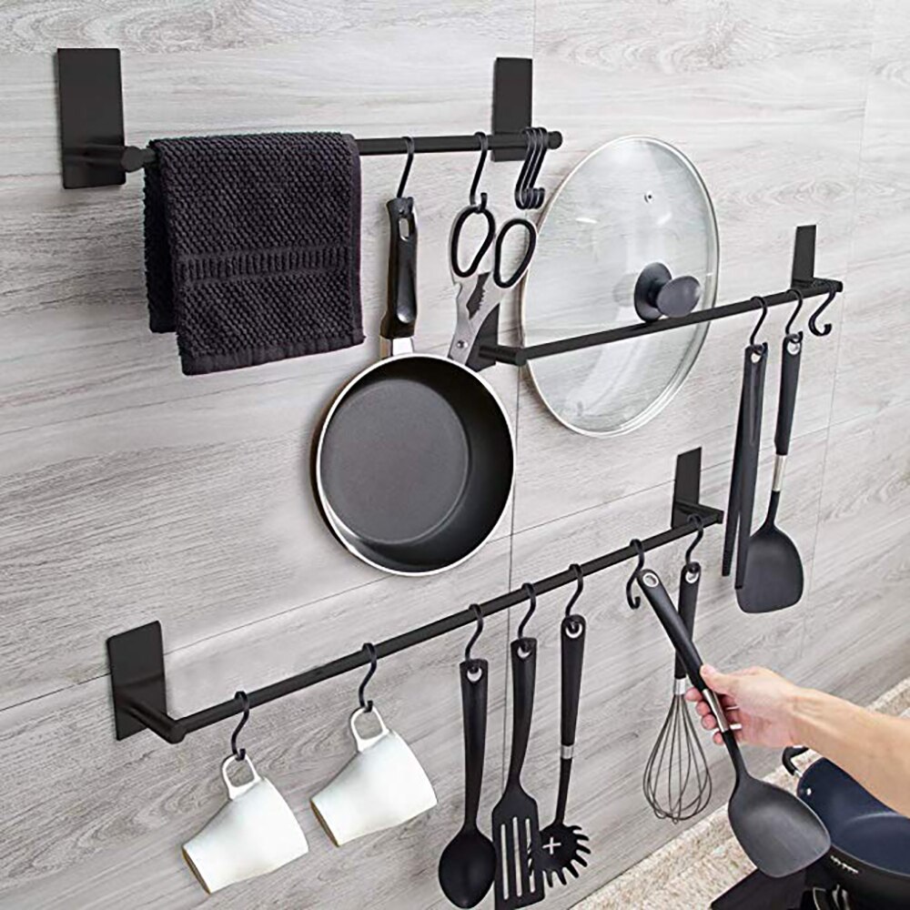 Ganchos de aluminio para colgar ropa, accesorio práctico de cocina, barandilla S, gancho de cierre, gancho para colgar ropa, bolso, 12 Uds.