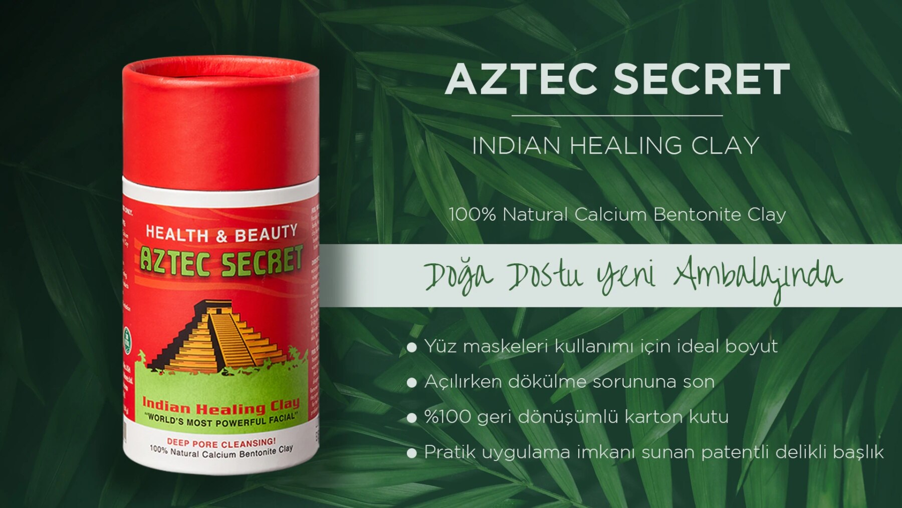 Aztec Secret Indian Healing Klei Klei Masker Verpakking 150gr