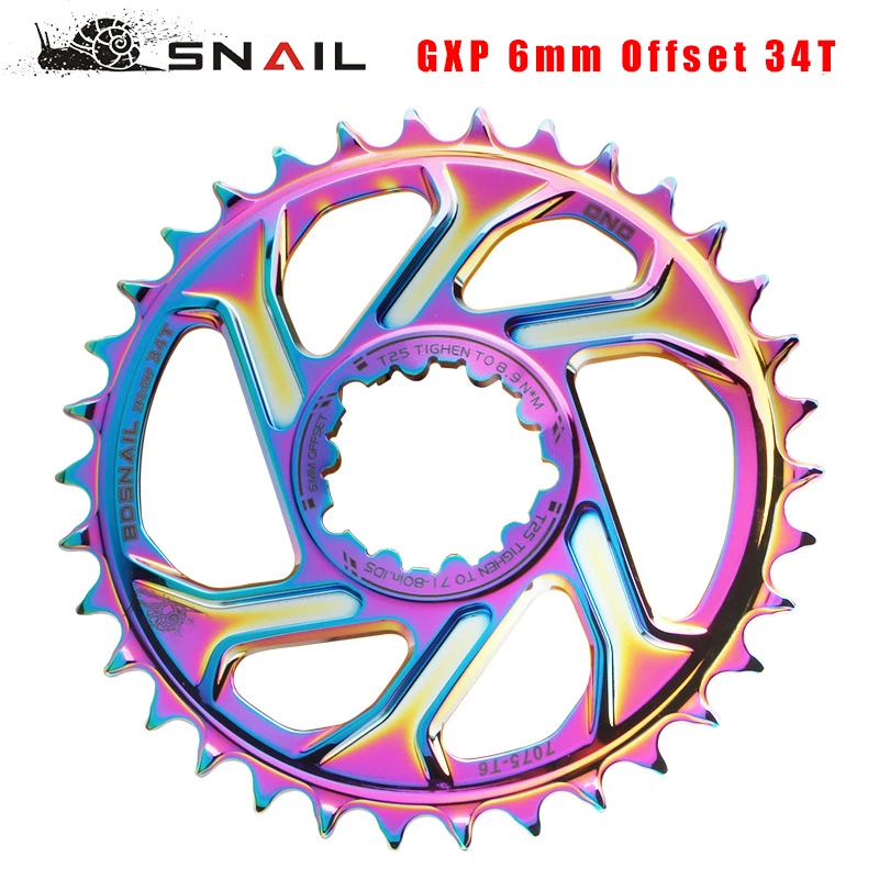 Gxp Bike Mtb Mountainbike 30T/32T/34T/36T/38T Crown fiets Kettingblad Voor Sram 11/12S Nx Xx Xo Gx GXP11 Enkele Schijf Lade Goedkope: Plating 6mm 34T