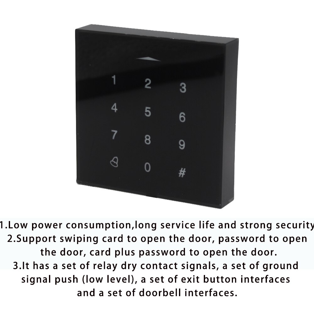 125khz RFID Card Access Control keypad EM card reader Door Lock opener wiegand 26 output keypad code door lock