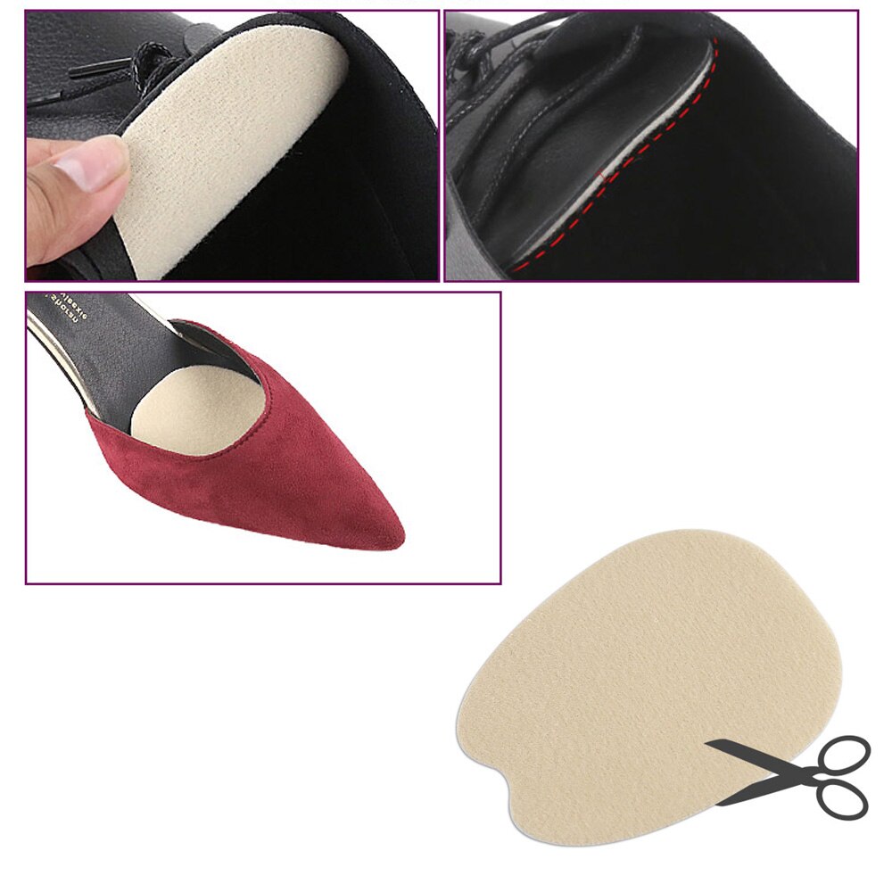 2Pair BYEPAIN Insoles For Shoes Inserts Forefoot Pad High Heel Ultra Thin Velvet Cotton Anti Skid Shoe Insole Cushion Foot Pad