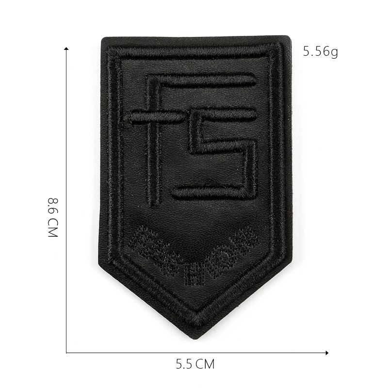Embroidery Black PU Leather Sew on Iron on Patch Clothing Diy Appliques for Jacket Cap Bag Decoration Stripe: 4