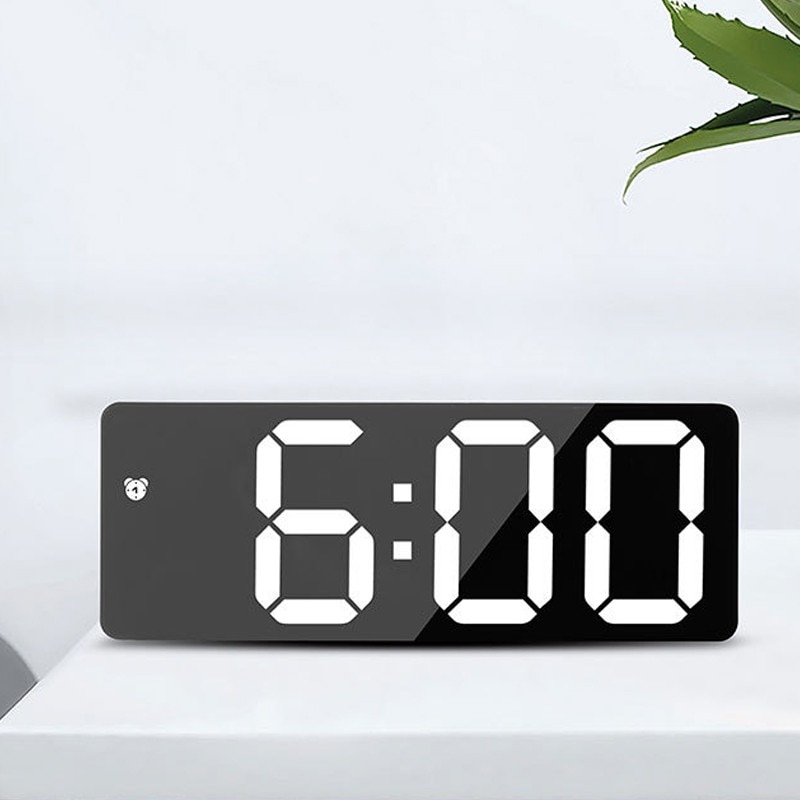 Large Numbers Display Alarm Clock Snooze LED Electronic Digital Table Clocks with Temperature Modern Living Room Decor