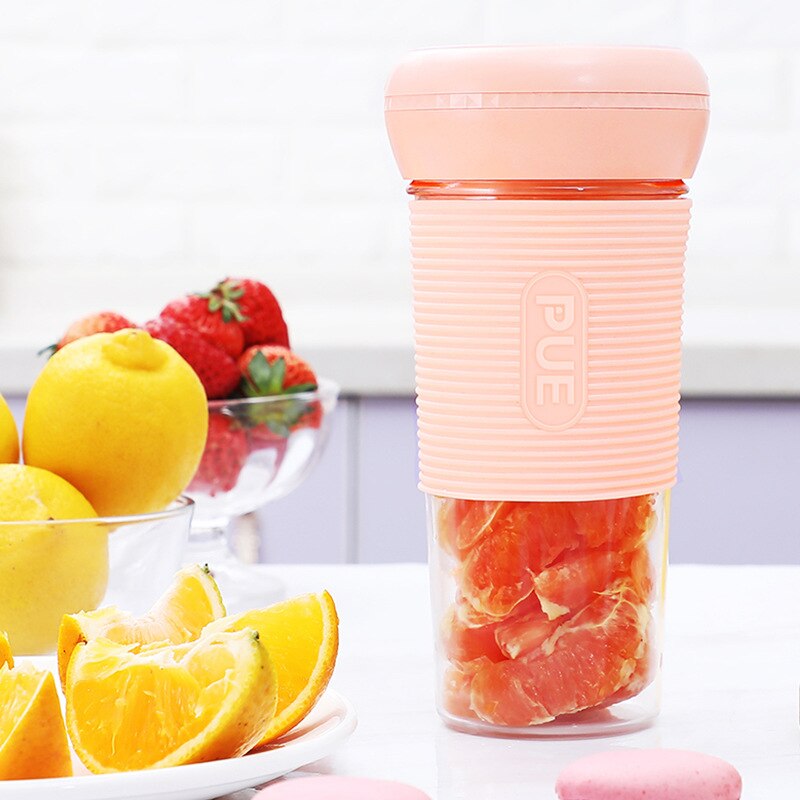 Kbxstart 350ml multifunctionele draagbare sapcentrifuge beker licht smoothie blender draadloos usb oplaadbaar fruit extractor mixer machine