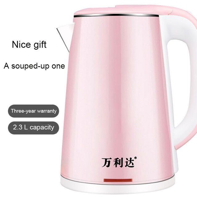 Chaleira elétrica, chaleira elétrica, chaleira elétrica, chaleira elétrica, chaleira elétrica, multi-função, sopa: Rosa