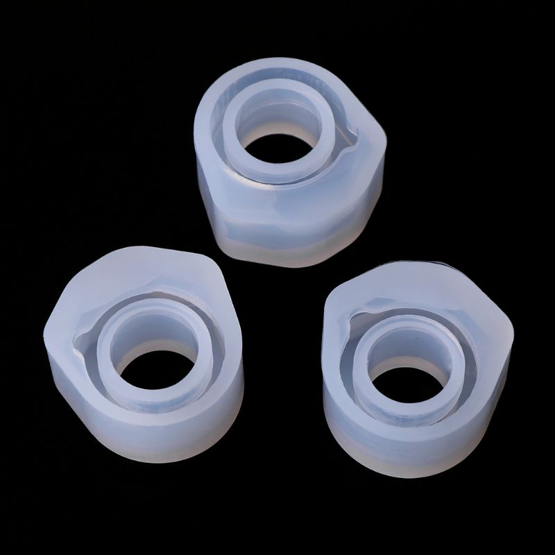 17Stck Epoxid Harz Bausatz Silikon bilden Ring Formen 3 Größen Tropfer DIY Schmuck Ringe 16/16.6/17mm Handgemachte Zubehör Finden