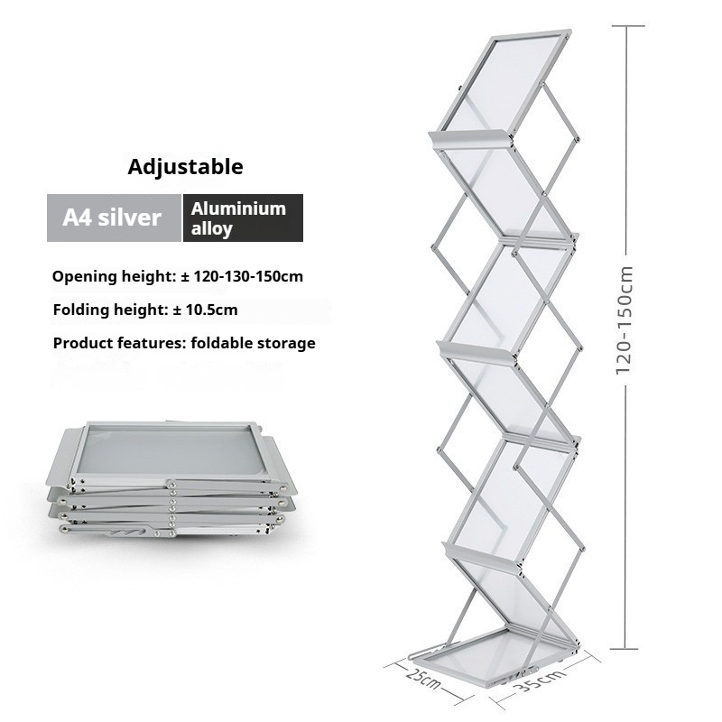 Foldbart magasinstativ, brochuredisplay til virksomheder, kontorhjemmebutik, bogopbevaringsstativ: Buff