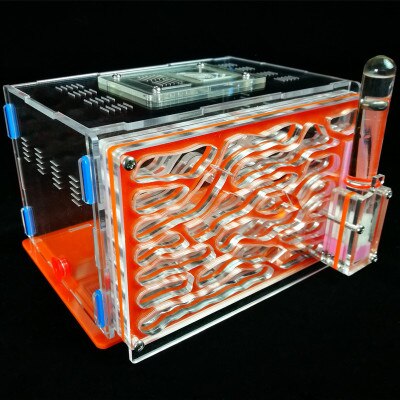 Ant Nest City C1 Insect Cage Farm With Feed Hamper Acrylic Display Box Ant Workshop Pet Ant Villa Castle Separated 3 Layers Home: hot pink