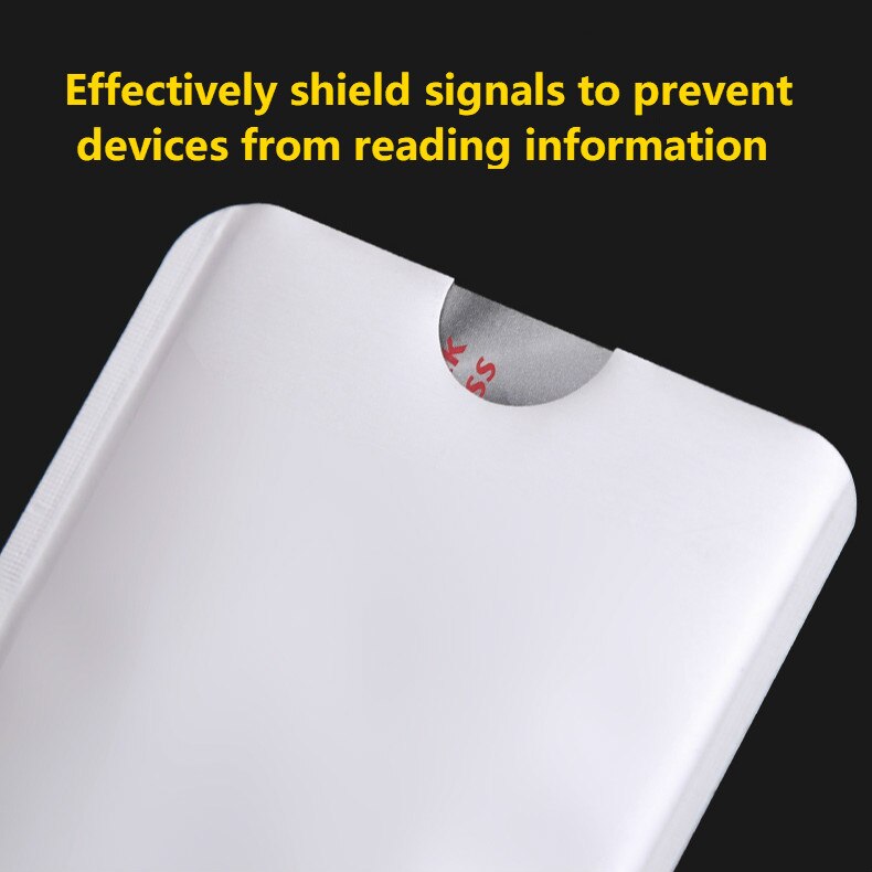 1pcs Anti-Scan Card Sleeve Credit RFID Card Protector Anti-magnetic Aluminum Foil Portable Bank Card Holder