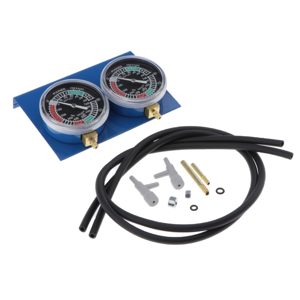 Motorcycle Carb Carburettor Vacuum Balancer Gauge 2 Cylinder Gauges Meter Kit