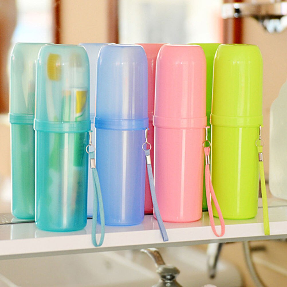 Cute Couple Travel Toothbrush Box Toothpaste Holder Protect Case Cup Storage Sanitary Ware Accessories For Travel Home