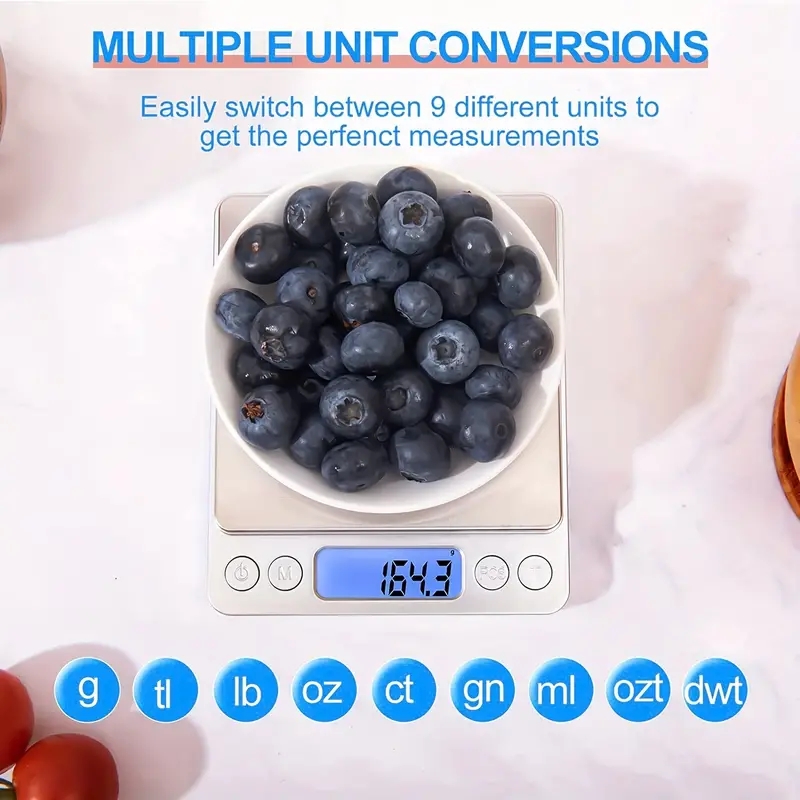 Balança digital de cozinha, 0.01g/0.1g, pequena balança de joias, balança de alimentos, peso digital, grama e oz, balança digital de grama com lcd/tara