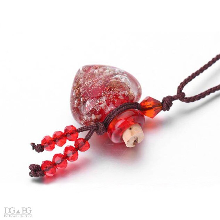 Soul Hanger Essentiële Olie Diffuser Fles Mini Urn Hartvormige Ketting Huisdier Crematie Asgrauw Aandenken Hond Kat Gedenkteken: Red