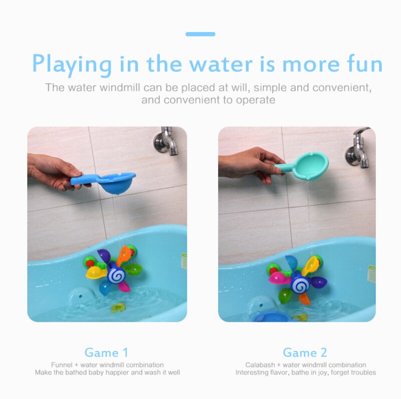 Jouets de bain bébé jouer dans l'eau Scoop Mini moulin à vent roue à eau enfant en bas âge salle de bain baignoire jouet de bain enfants jouets de bain d'été