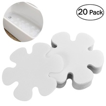 20Pcs Bloemvorm Peva Anti-Slip Bad Stickers Decals Veiligheid Bad Douche Loopvlakken 10Cm (Transparant)