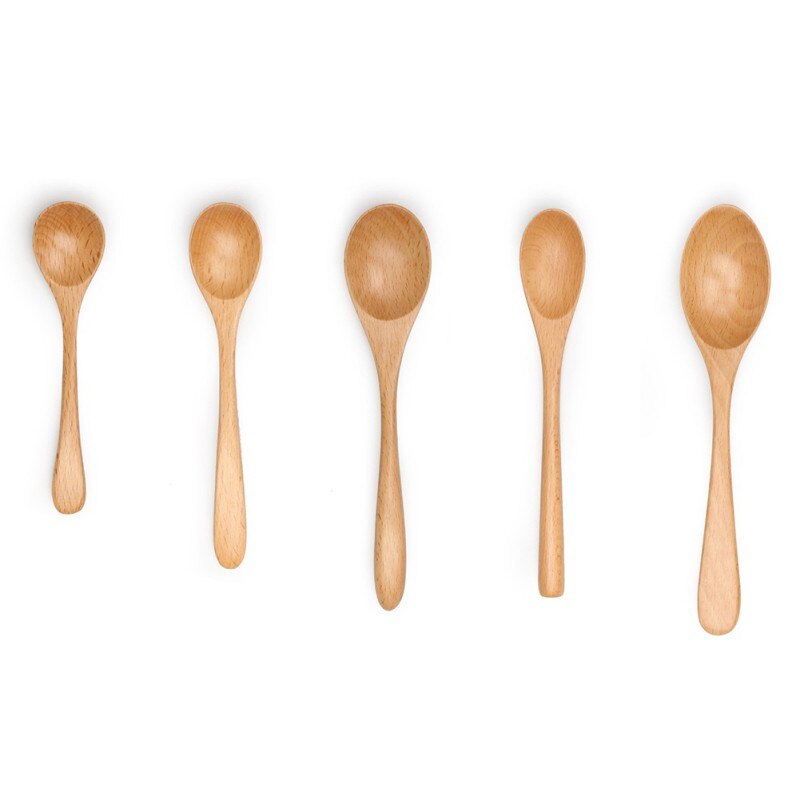Cuchara para medir condimentos de haya, cuchara para miel, cucharas de Cocina de madera Natural portátiles, accesorios de cocina
