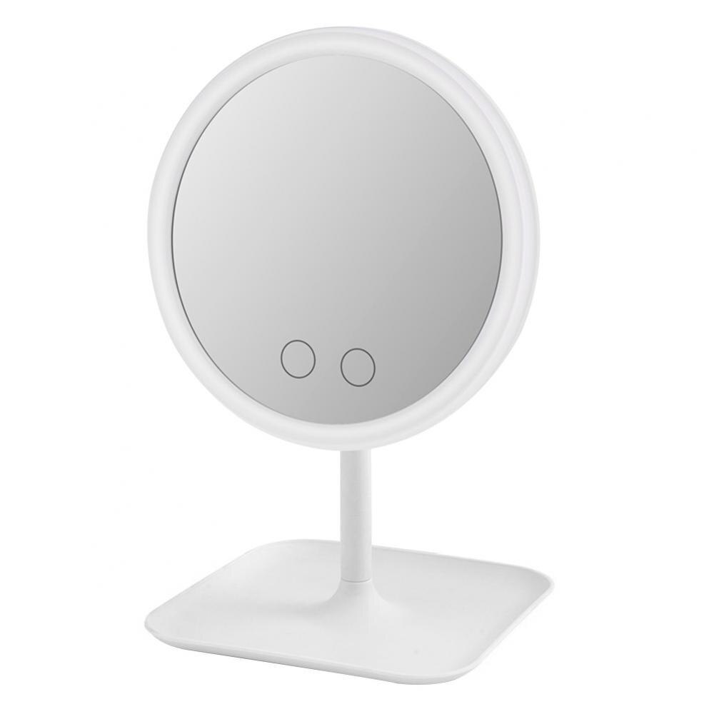 Rechargeable USB Adjustable LED Fill Light Makeup Mirror Dressing Table Lamp: White Five Colors