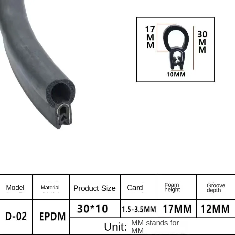 Bandes d'étanchéité en caoutchouc noires pour porte de voiture, 100cm, autocollants de scellage Double couche pour porte de coffre, isolation phonique, bande d'étanchéité intérieure: Bleu