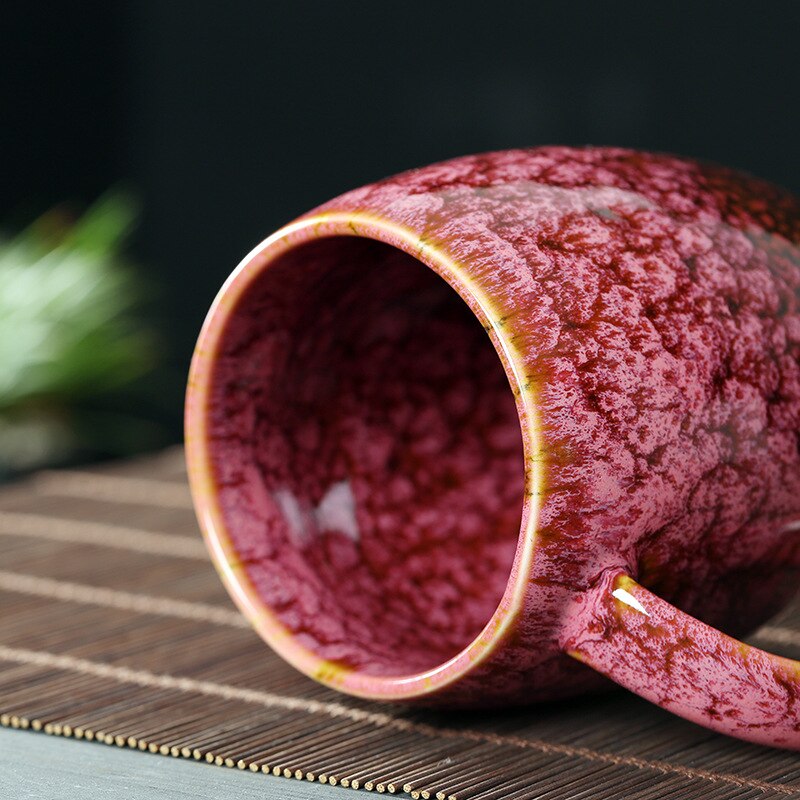 Kiln Change European Retro Ceramic Office Tea Cup Tea Mugs Coffee Mug Kung Fu Tea Set Water Cups Pottery Tea Bowl Drinkware