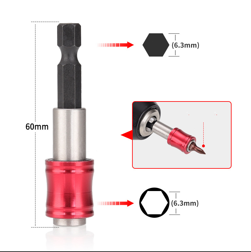 Socket Adapter Set Hex Shank to 1/4 3/8 1/2 Inch Impact Driver Drill Bits: H