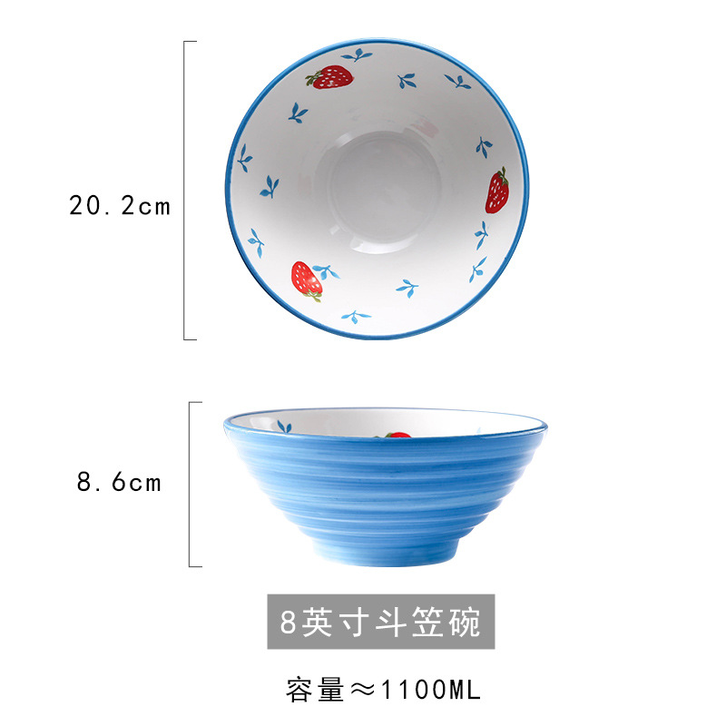 Japanse Stijl Huishoudelijke Keramiek Handgeschilderde Rundvlees Noodle Kom Ramen Kom Noodle Restaurant Grote Soepkom Servies Enkele bu: 3