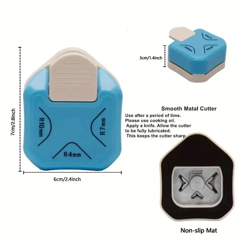 Tre-i-ett hjørnerundingsmaskiner hjørnepreger hjørnekutter, gjør-det-selv fotokort visittkortkutter rundkutter papirkutter