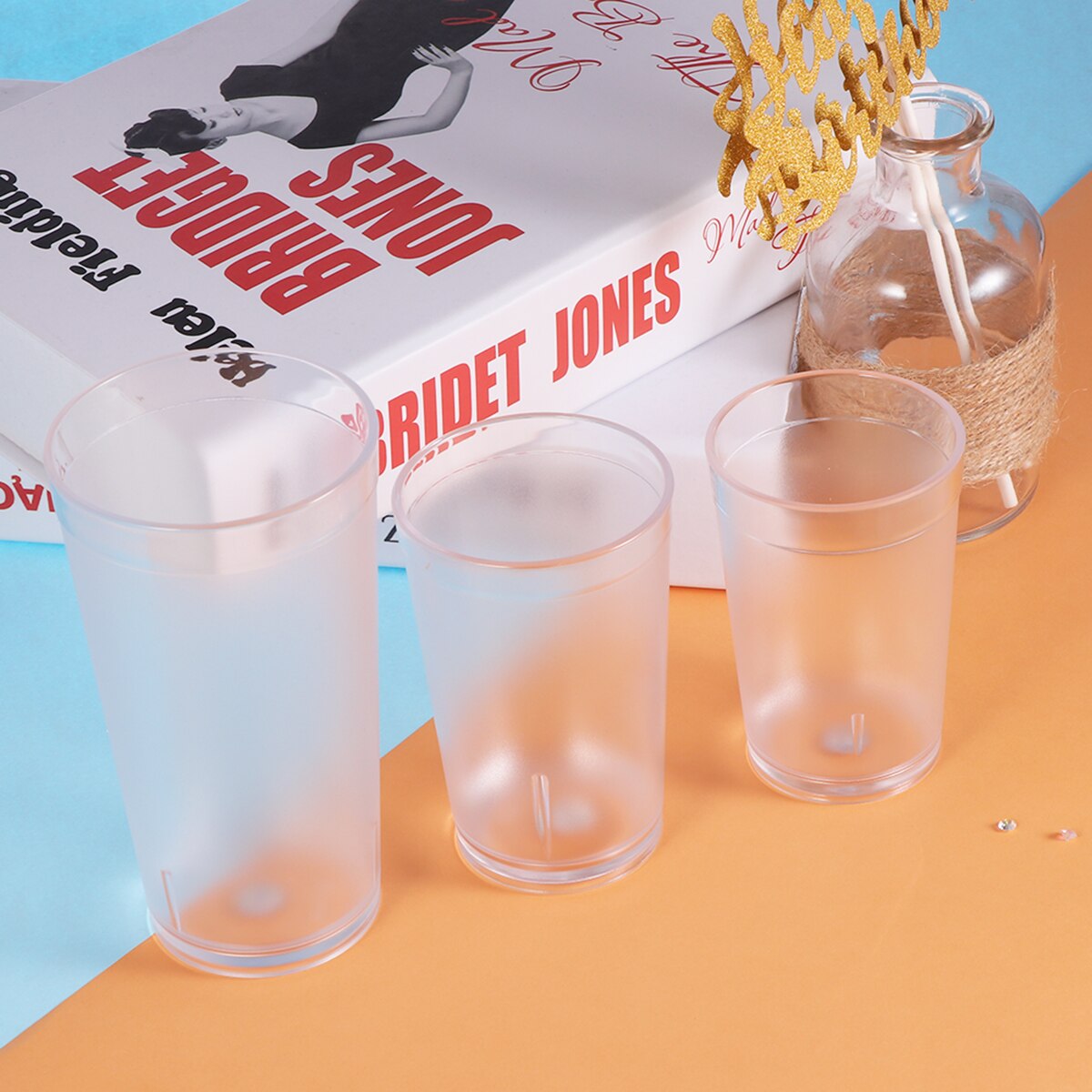 10 stk Akryl Kopper 230/290/480ml - Knusesikker Klar Plastikkkopp til Hjem, Hotell, restaurant, fest