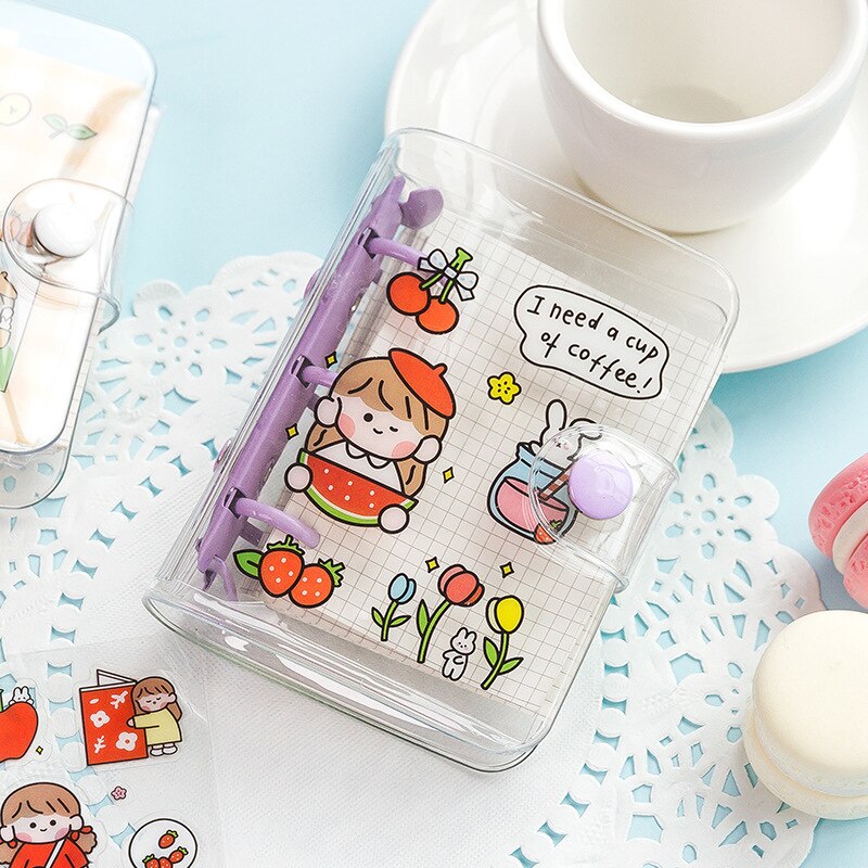 Mohamm tlen dziewczynka seria przenośny mini luźny liść książka pamiętnik notebooki kreatywne materiały biurowe akcesoria biurowe prezenty